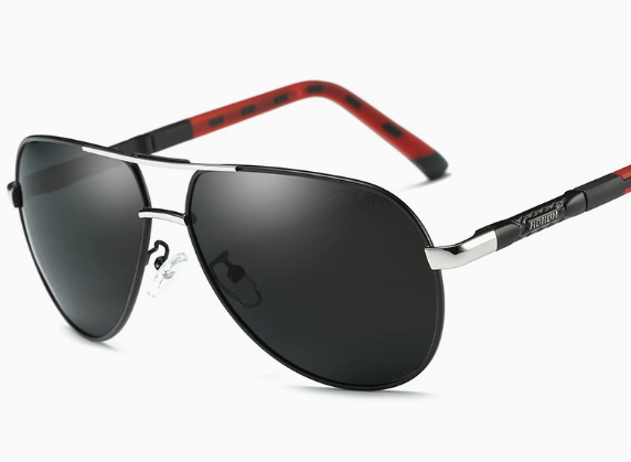 Herren Vintage Aluminium Polaroid Sonnenbrille