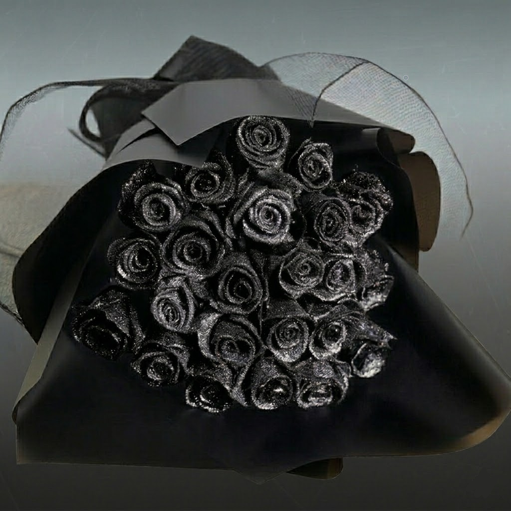 Rosa Glitzerrose Geschenkbox – Symbol ewiger Liebe