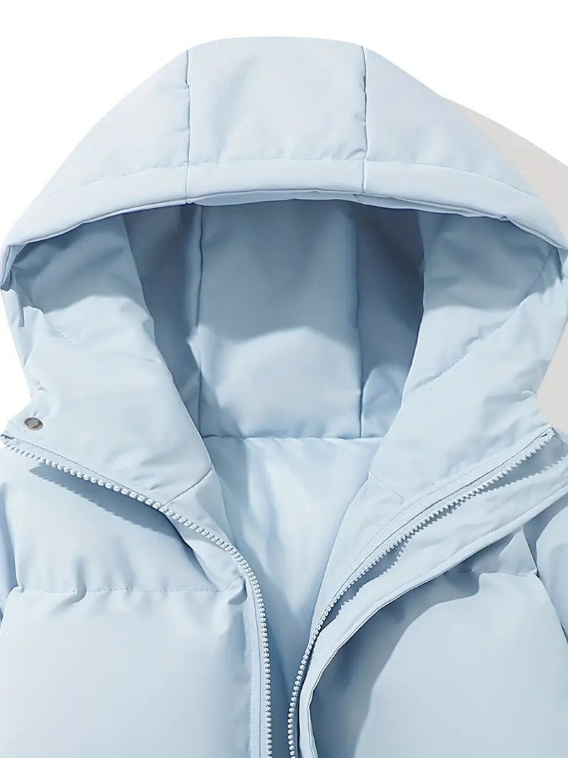 Damen Steppmantel mit Kapuze – Ge quiltete Winterjacke