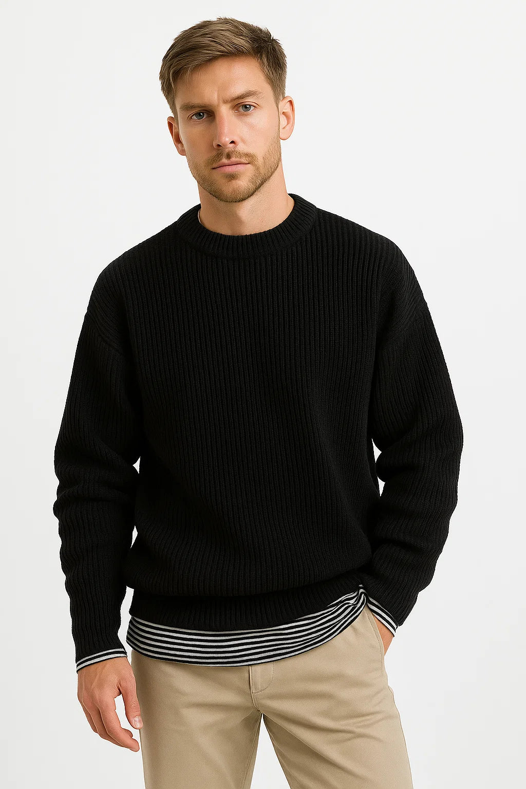 Strickpullover für Männer | Oversized Fit & Rippstruktur