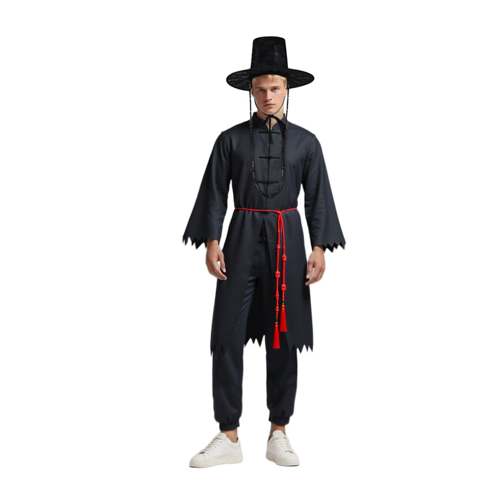 Kinder schwarzes Cosplay-Outfit-Set Kostüm