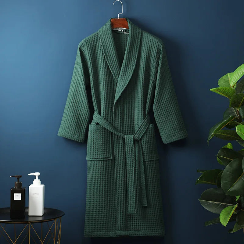 Ripob | CozyCotton Premium-Bademantel aus Baumwolle | Weich & Atmungsaktiv | Perfekt für Männer & Frauen | Mit Taschen