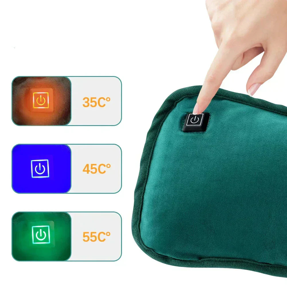 Ripob | Tragbare Graphen-Heizdecke | USB Wiederaufladbar | 3 Temperaturstufen | Ergonomischer Hand- & Bauchwärmer | Mit intelligenter automatischer Abschaltung