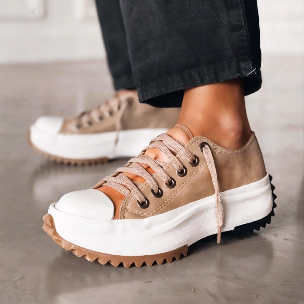 Damen Plateau Sneaker Bequeme Alltags- und Freizeitschuhe