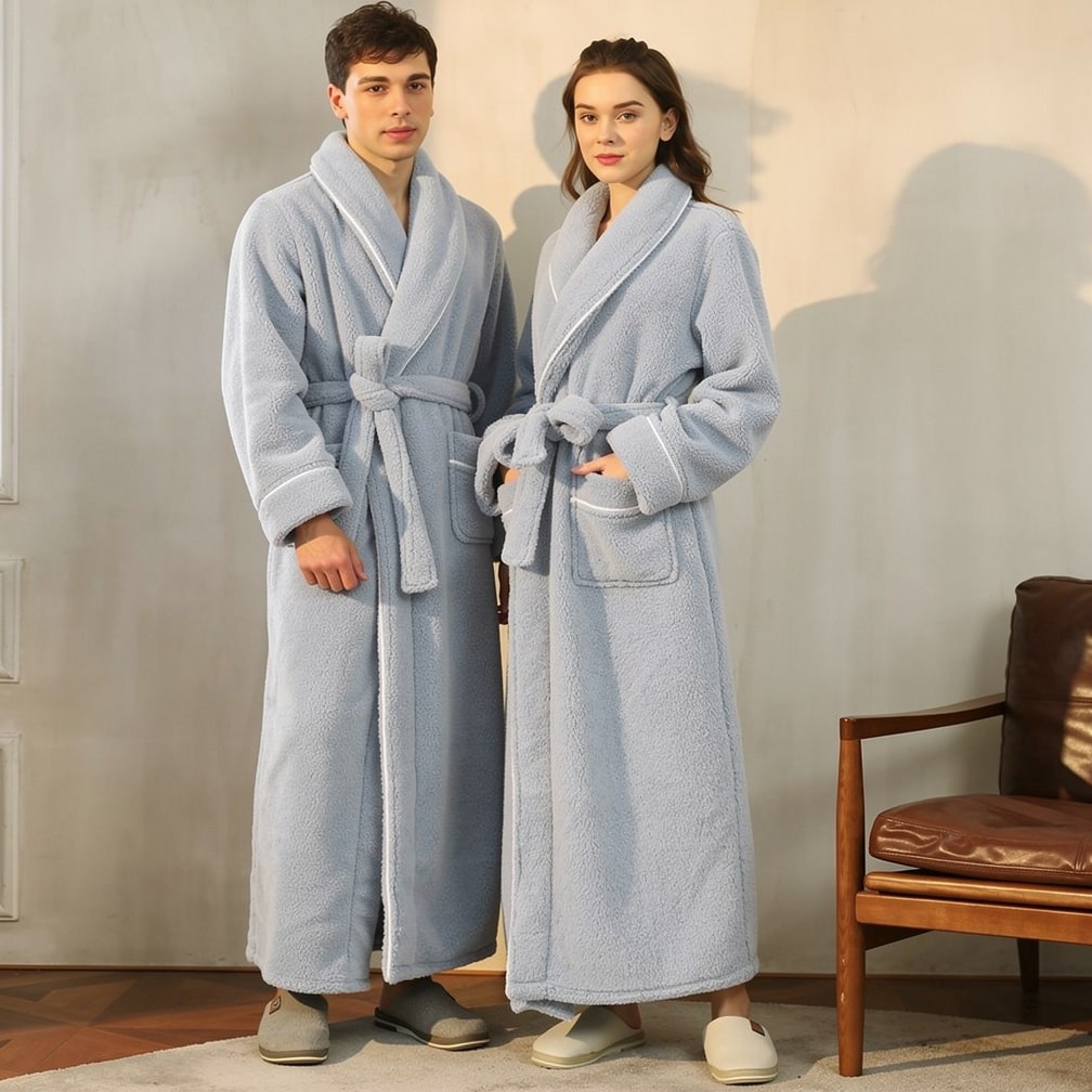 Bademantel für Männer und Frauen | Fleece-Bademantel | Comfyra