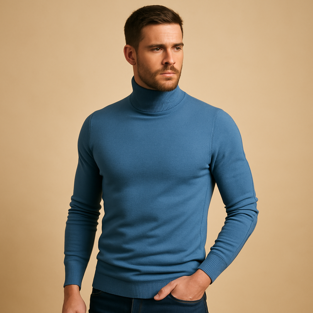 Herren Rollkragenpullover – Slim Fit Turtleneck Pullover für smarte Freizeitmode