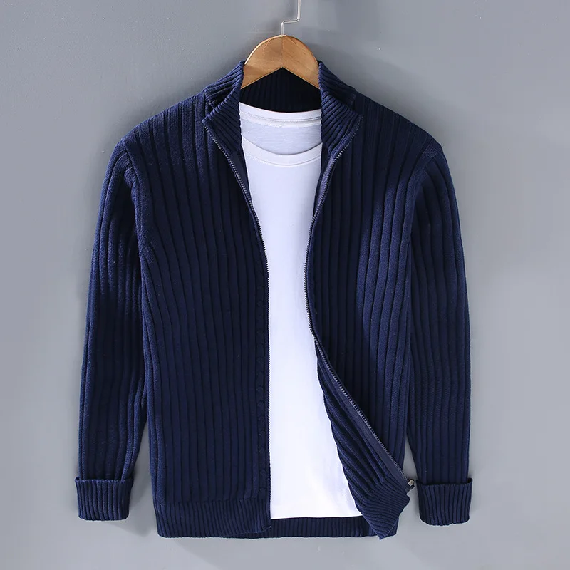 Herren Zip-Cardigan – Moderner Strickpullover mit raffiniertem Schnitt