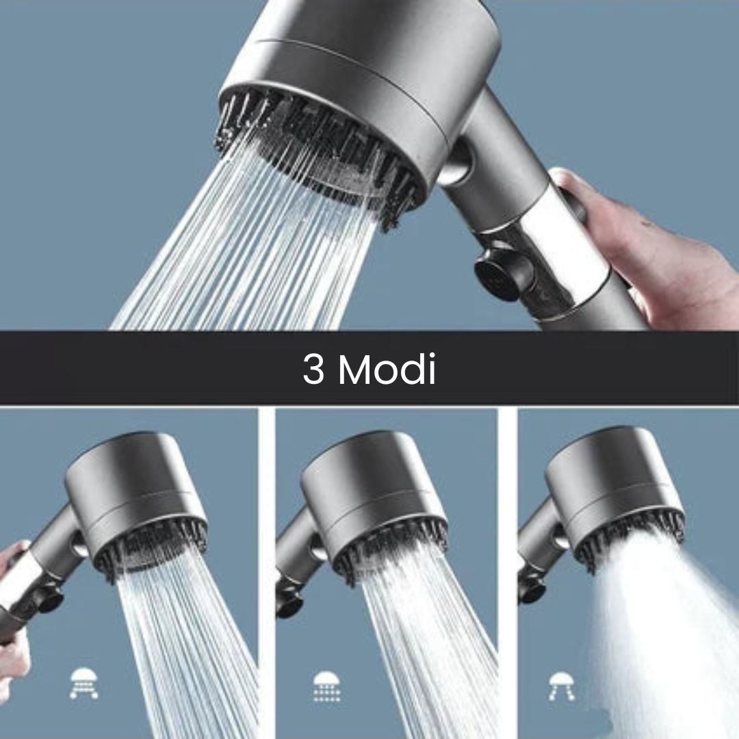 Duschkopf mit Filter & 3 Modi | Wasser-sparender Duschkopf | WaterLux