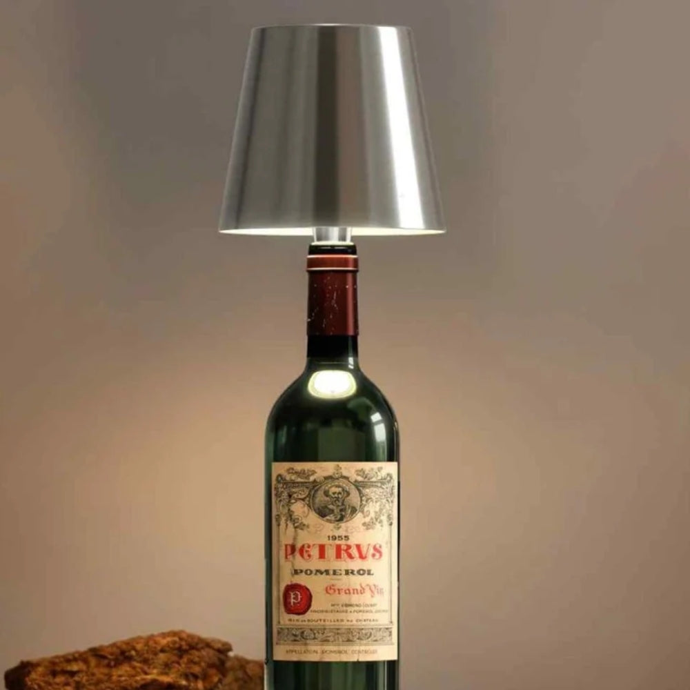 Flaschenlicht | Flasche als Tischlampe | Wiederaufladbare Tischleuchte | Flaschenverschluss | LumiBottle
