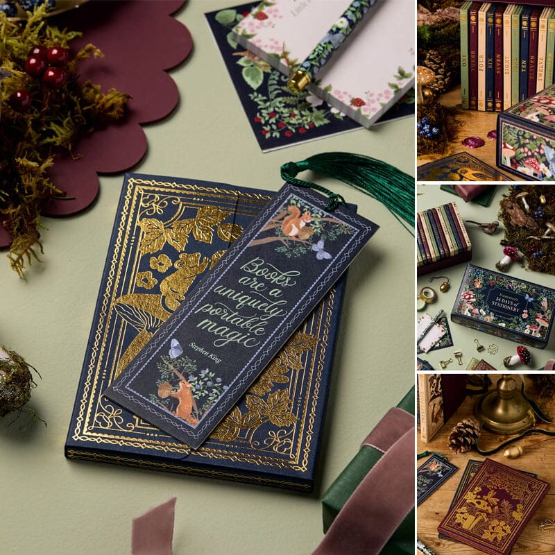 Ripob | 24 Tage Premium Schreibwaren Adventskalender | Limitierte "Winterwald" Edition | 24 Exklusive Schreibwarenüberraschungen | Nachhaltig & Plastikfrei | Inklusive Kalender 2025 & Zubehör