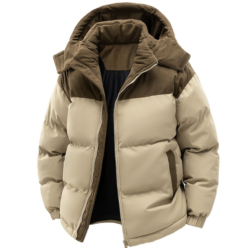 Winterjacke für Herren | Gepolsterte Jacke mit Kapuze | Warm & Winddicht