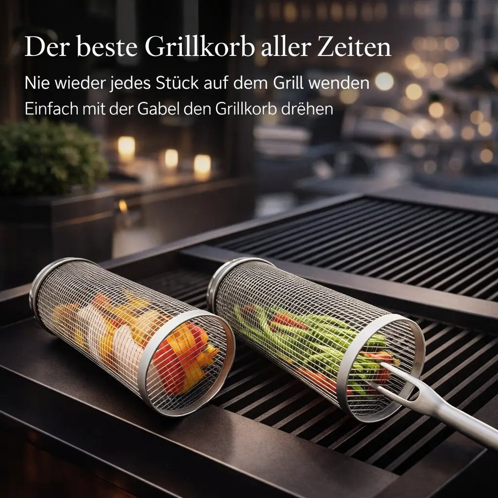 Edelstahl Grillkorb für BBQ | Flammora