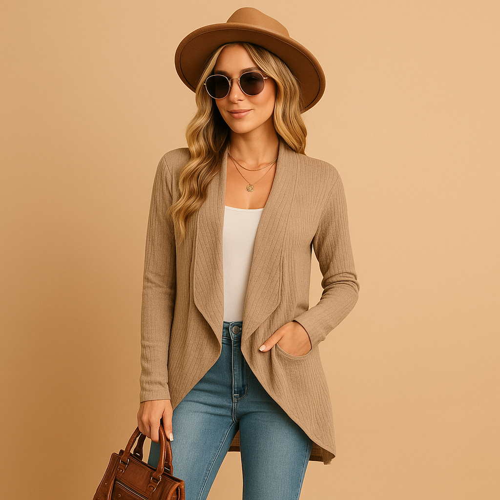 Langer Strickcardigan für Damen – Elegant und Vielseitig