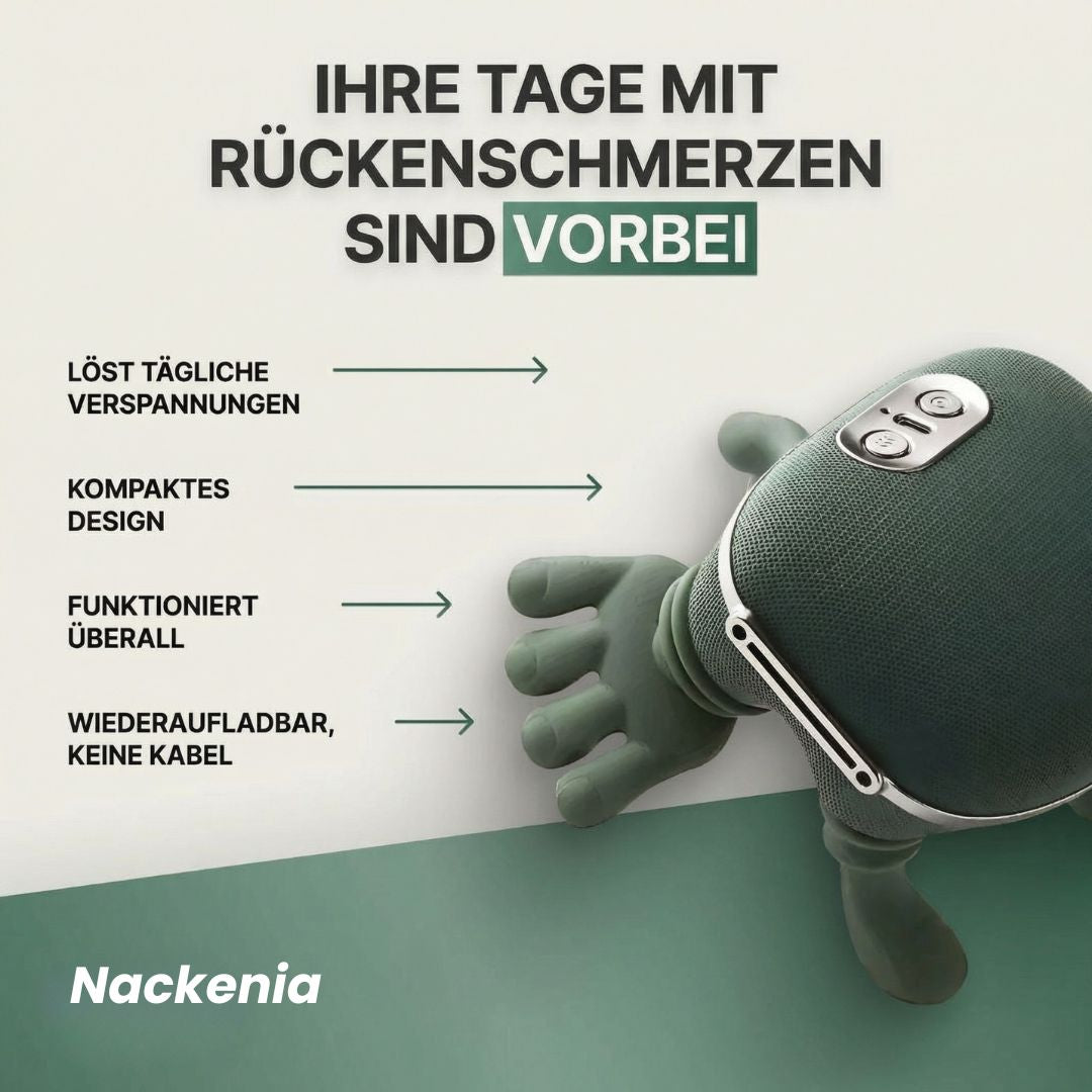 Nacken- & Schultermassagegerät | Nackenmassage zu Hause für geschmeidige Muskeln | Nackenia