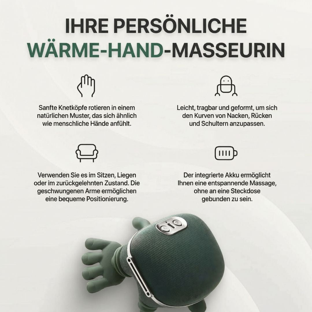 Nacken- & Schultermassagegerät | Nackenmassage zu Hause für geschmeidige Muskeln | Nackenia