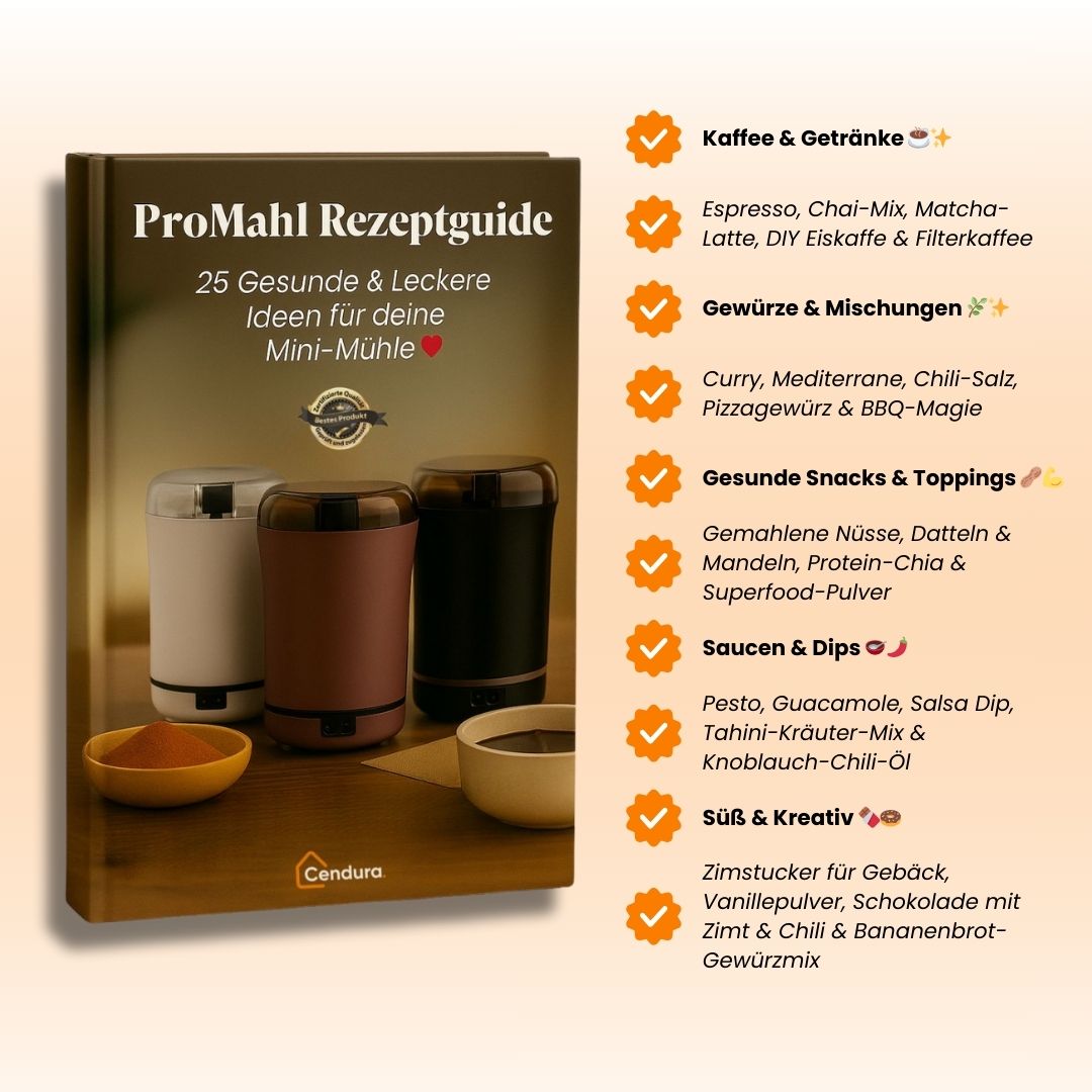 Rezept E-Book für Kaffeemühle & Gewürzmühle | ProMahl Rezeptführer