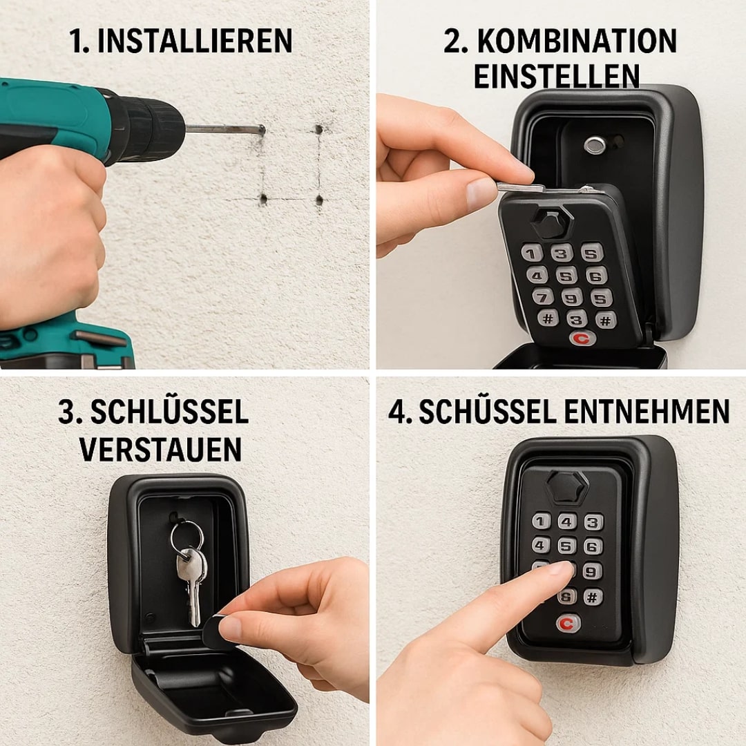 Schlüssel Safe Outdoor | Schlüssel Safe mit Code | SafeHaus