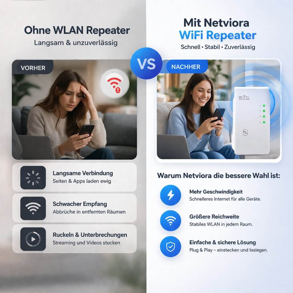 WLAN Repeater & Verstärker | WLAN Signalverstärker | Netviora