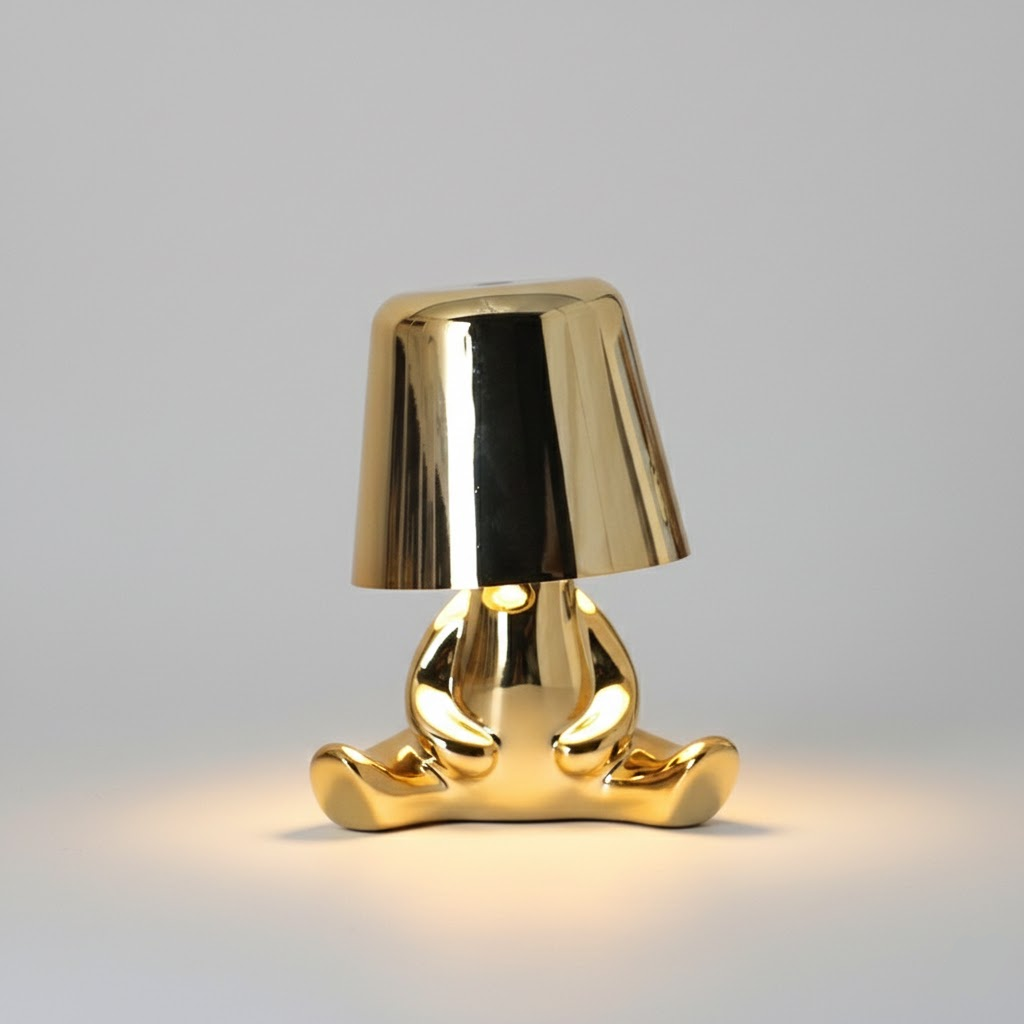 Goldene Moderne Design Figur LED Tischlampe