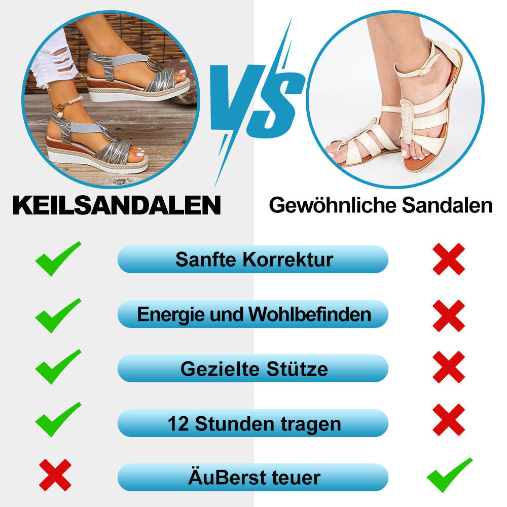 Orthopädische, Stilvolle Keilsandalen Für Zusätzlichen Bequemlichkeit