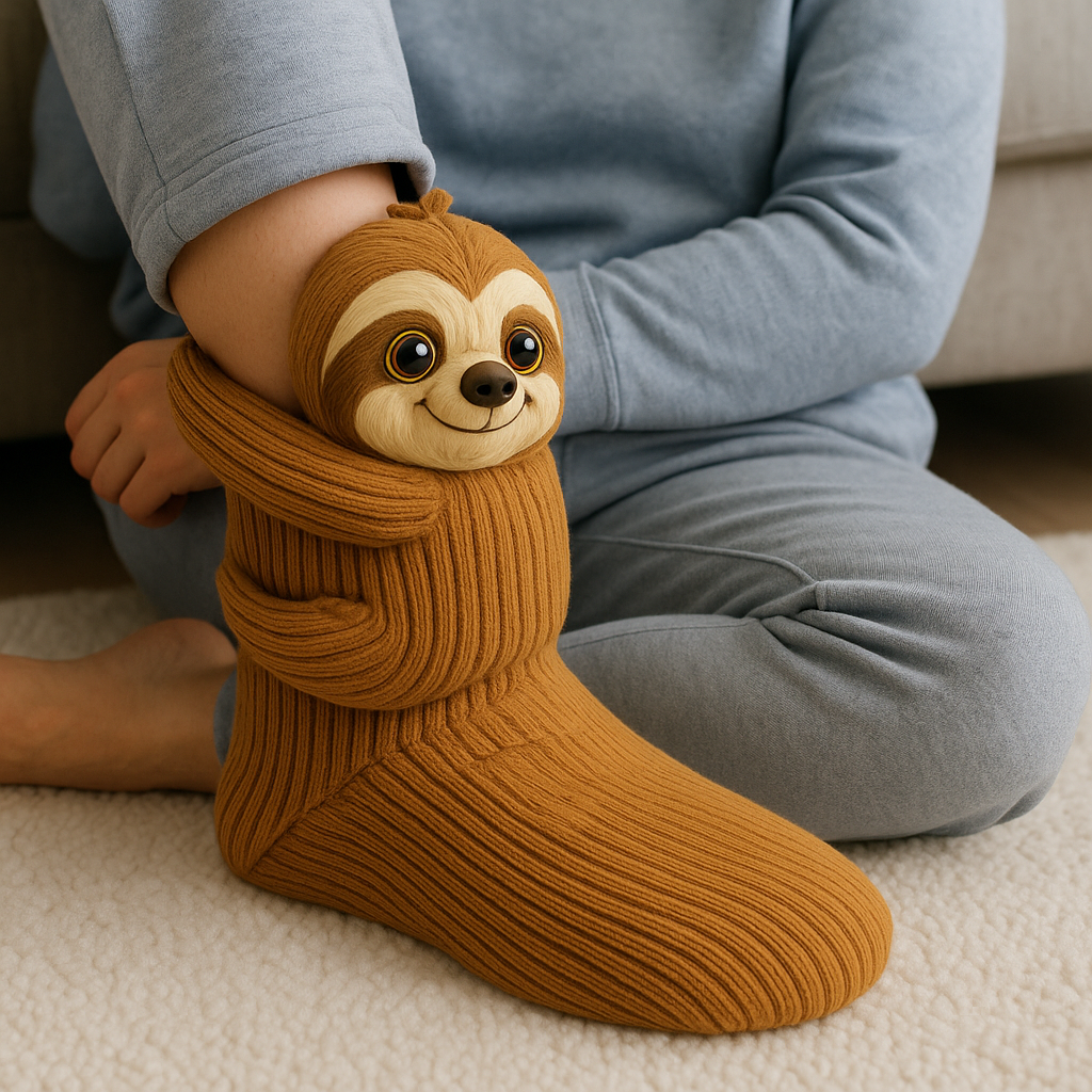 Haus-Socken Warm Anti-Rutsch Tiermotiv Plüsch Mikrofaser Socken