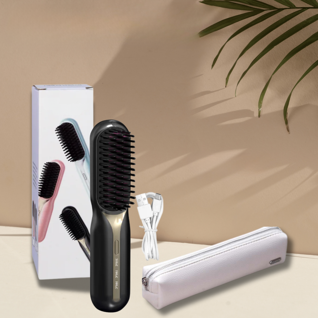 Kabellose Haarstyler-Bürste Reise-freundlich zum Glätten und Locken Aufladbar für Alle Haartypen