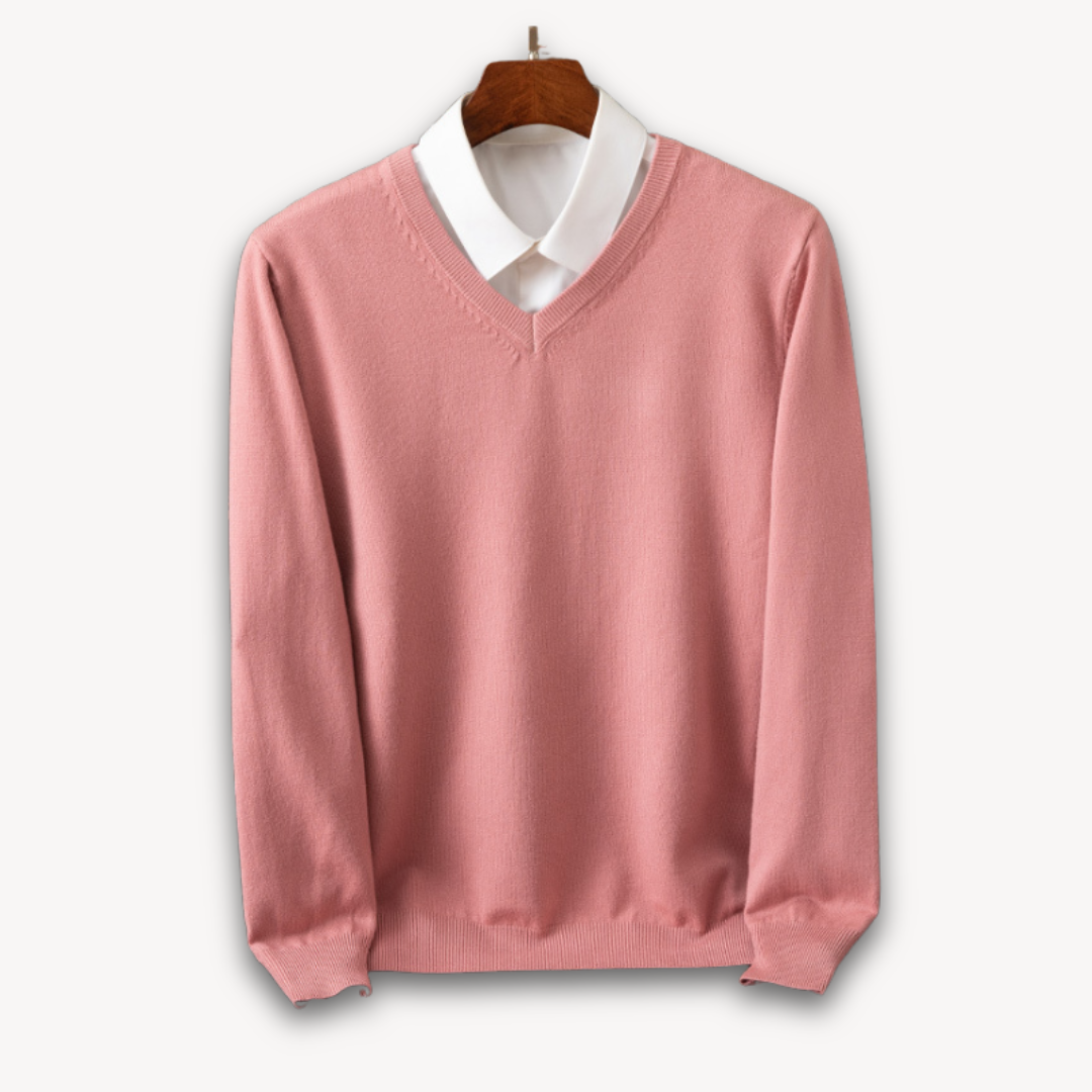 Herren Luxus Cashmere V-Ausschnitt Pullover – Weich, Elegant und Atmungsaktiv