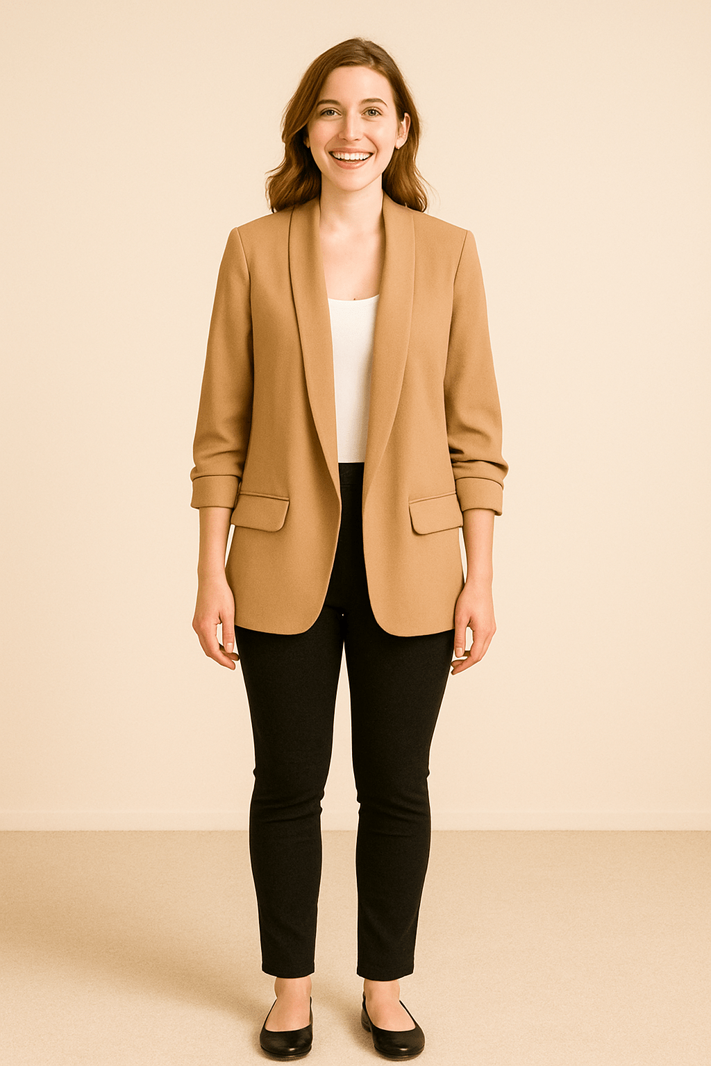 Leichter Blazer für Damen – Mit aufgerollten Ärmeln