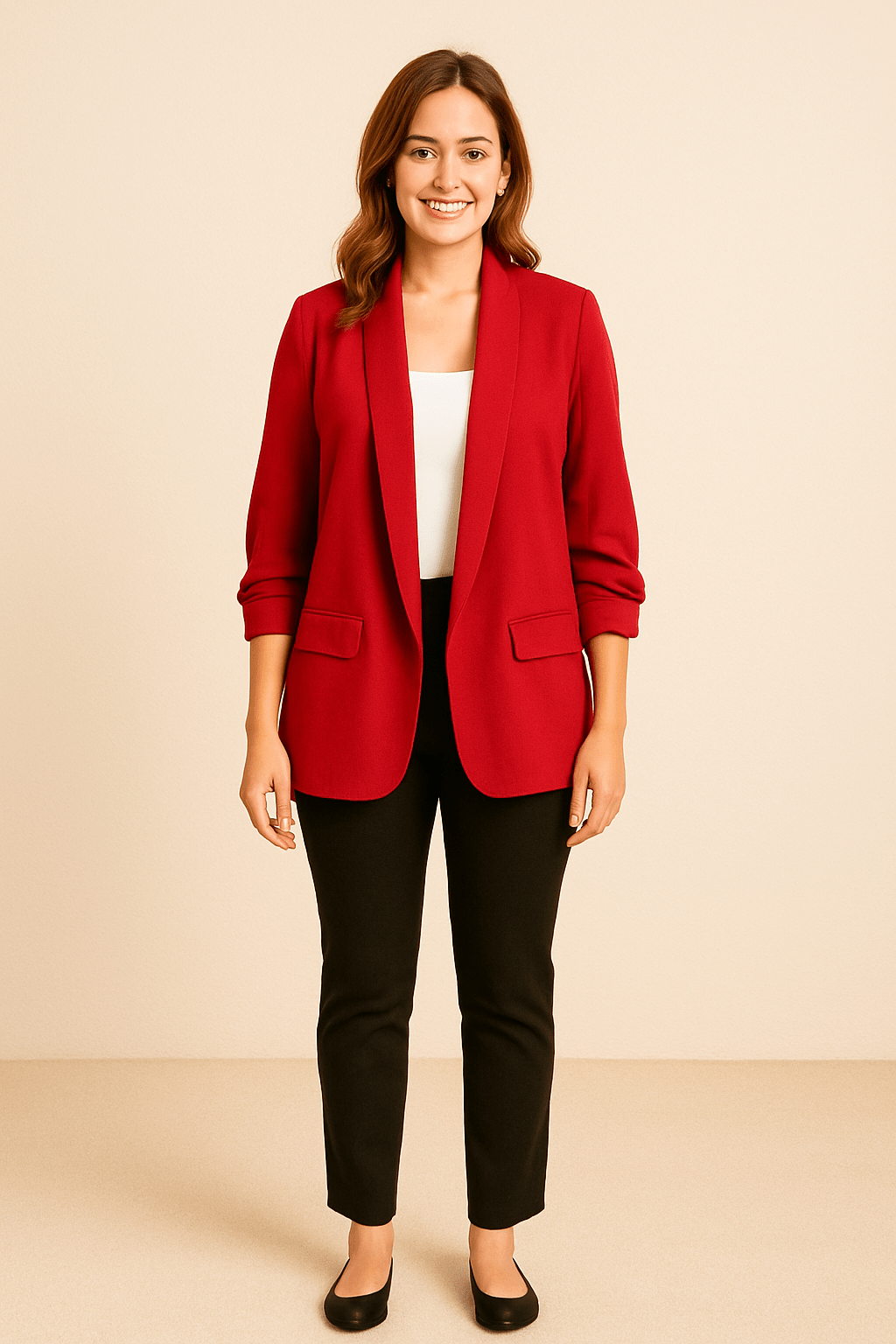 Leichter Blazer für Damen – Mit aufgerollten Ärmeln