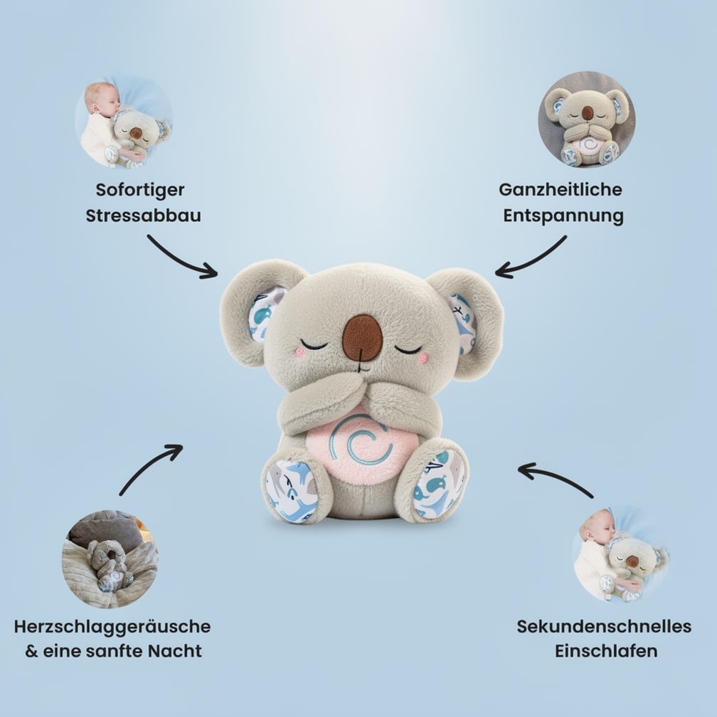Atmendes Plüschspielzeug | Koala Plüschspielzeug zur Entspannung & Schlafhilfe | SleepKoala