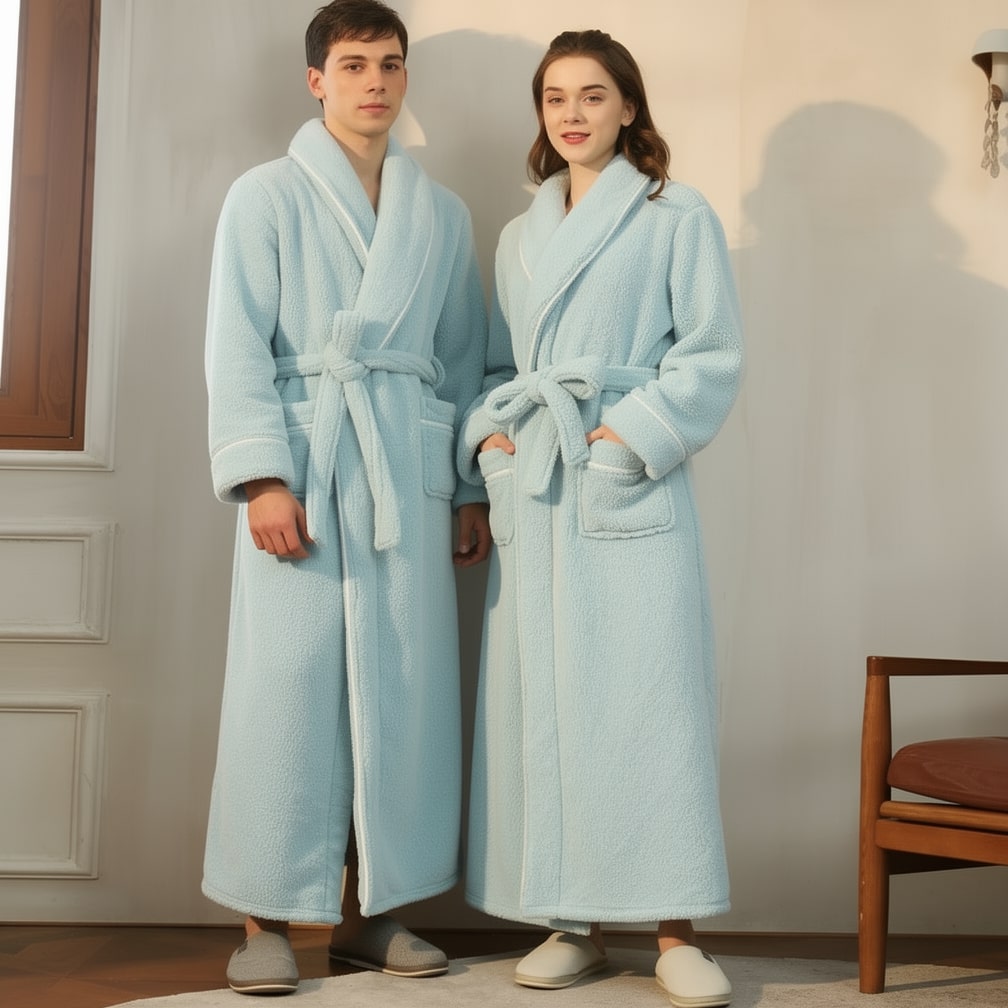 Bademantel für Männer und Frauen | Fleece-Bademantel | Comfyra