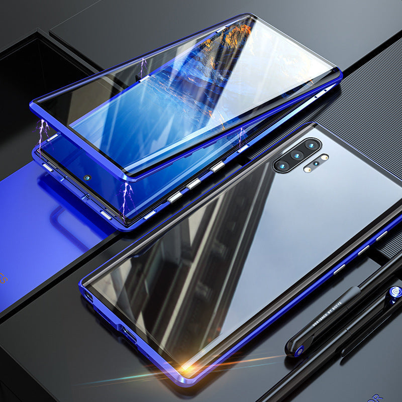 Magnetische gehärtete Glas-Doppelseitige Handyhülle für Samsung