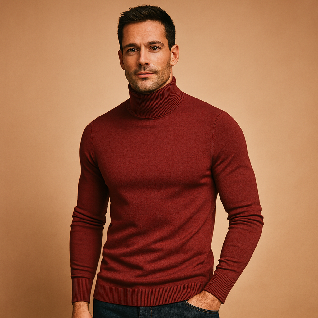 Herren Rollkragenpullover – Slim Fit Turtleneck Pullover für smarte Freizeitmode