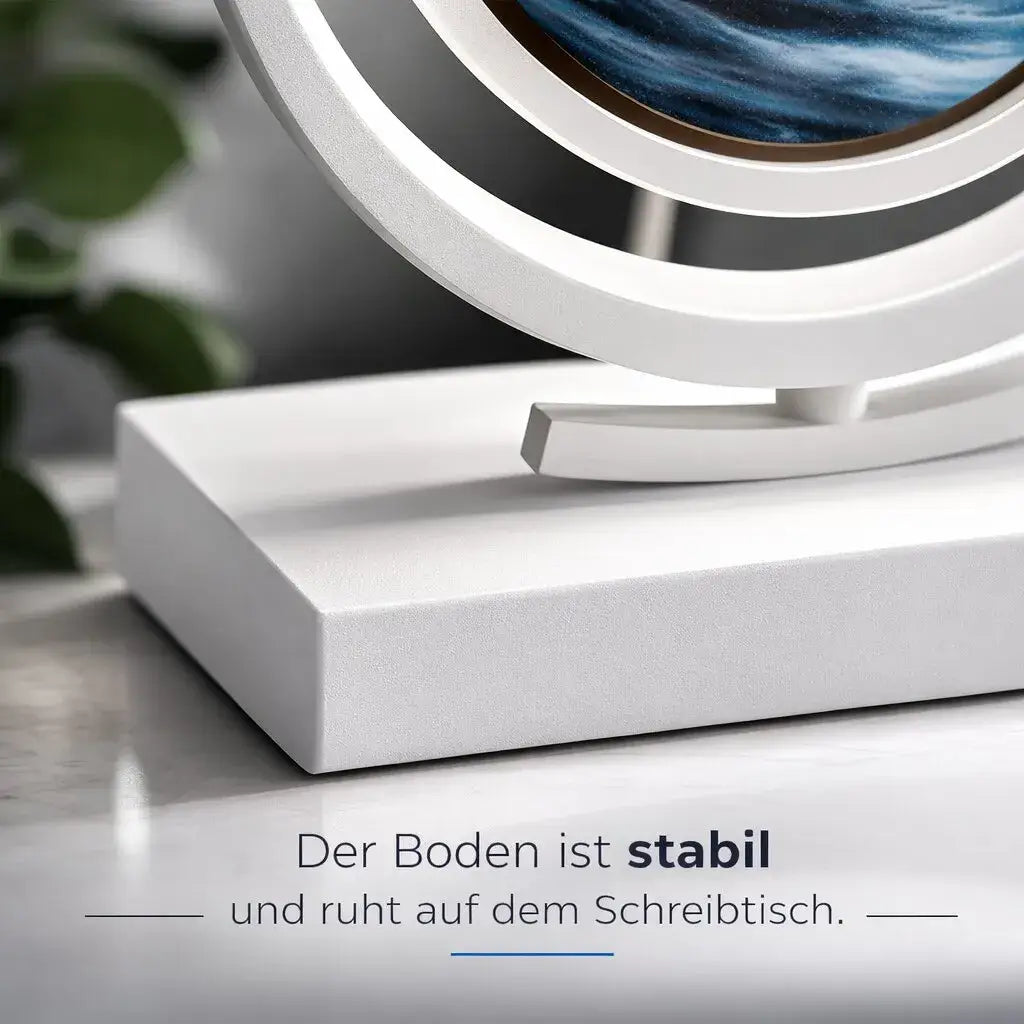 Dekorative LED Tischlampe | Moderne Designerlampe | Rotierendes Sandbild | SandScape