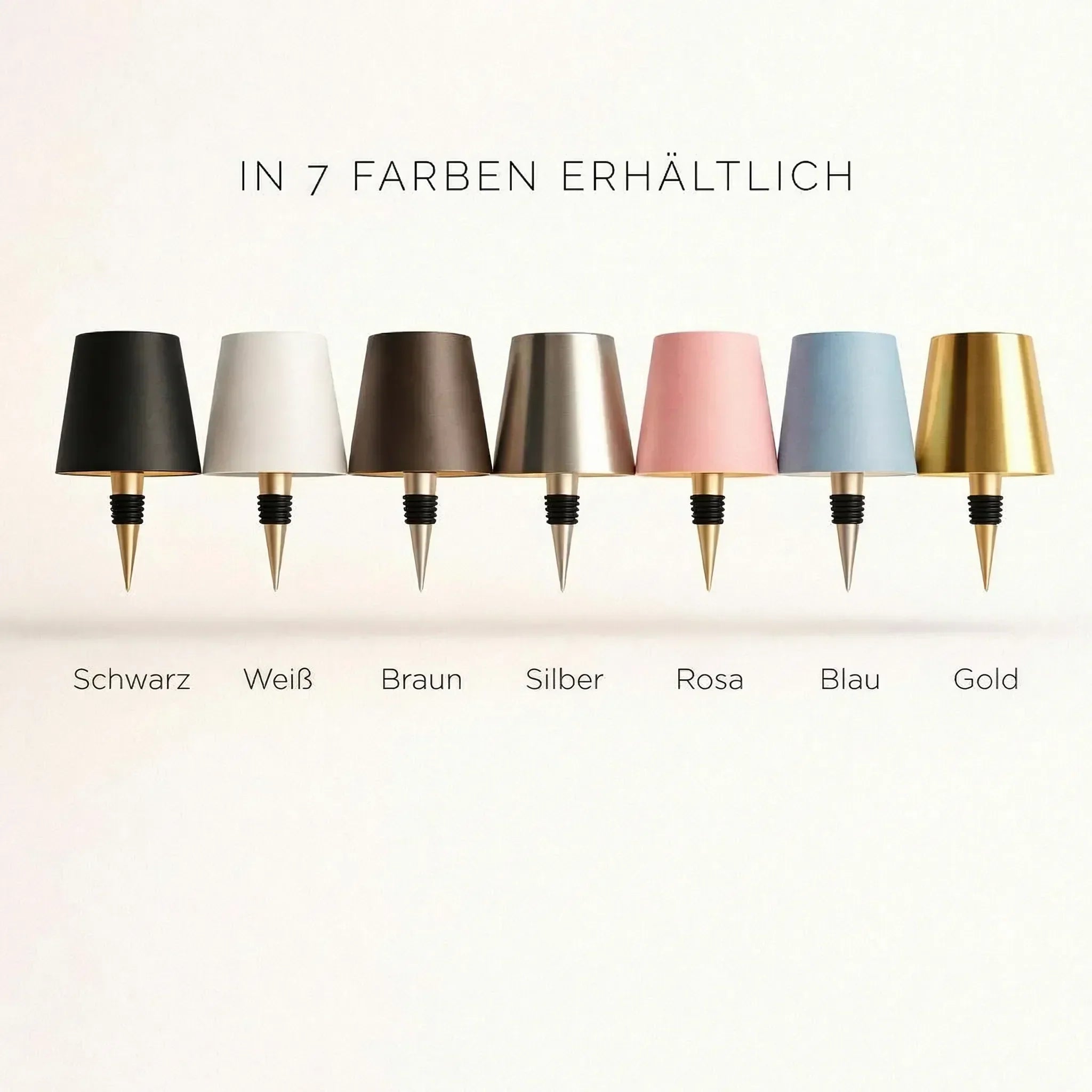 Flaschenlicht | Flasche als Tischlampe | Wiederaufladbare Tischleuchte | Flaschenverschluss | LumiBottle