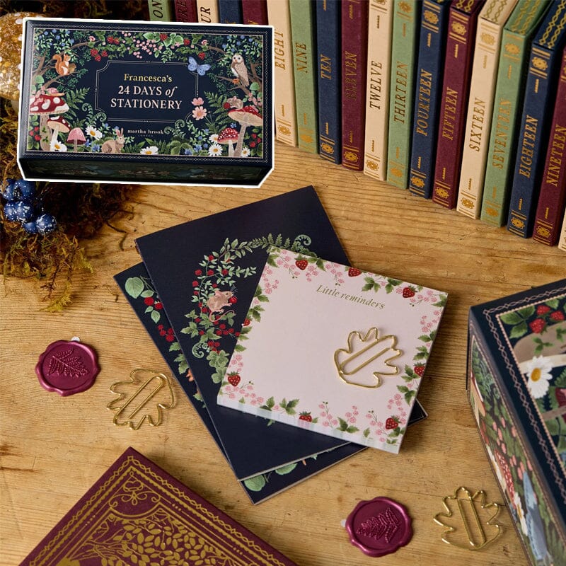 Ripob | 24 Tage Premium Schreibwaren Adventskalender | Limitierte "Winterwald" Edition | 24 Exklusive Schreibwarenüberraschungen | Nachhaltig & Plastikfrei | Inklusive Kalender 2025 & Zubehör