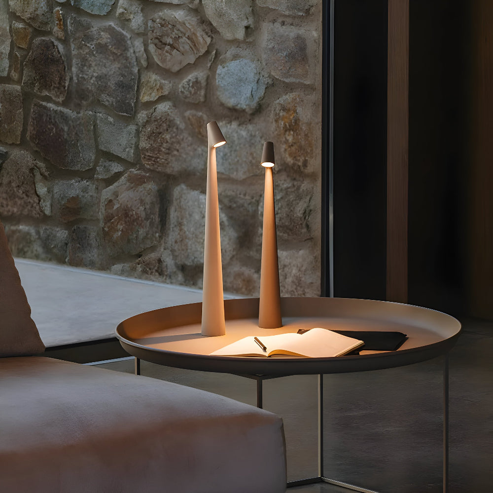 Kabellose LED Tischlampe | Lampe für Wohnzimmer & Schreibtisch | Moderne wiederaufladbare Tischleuchte | VivaLume