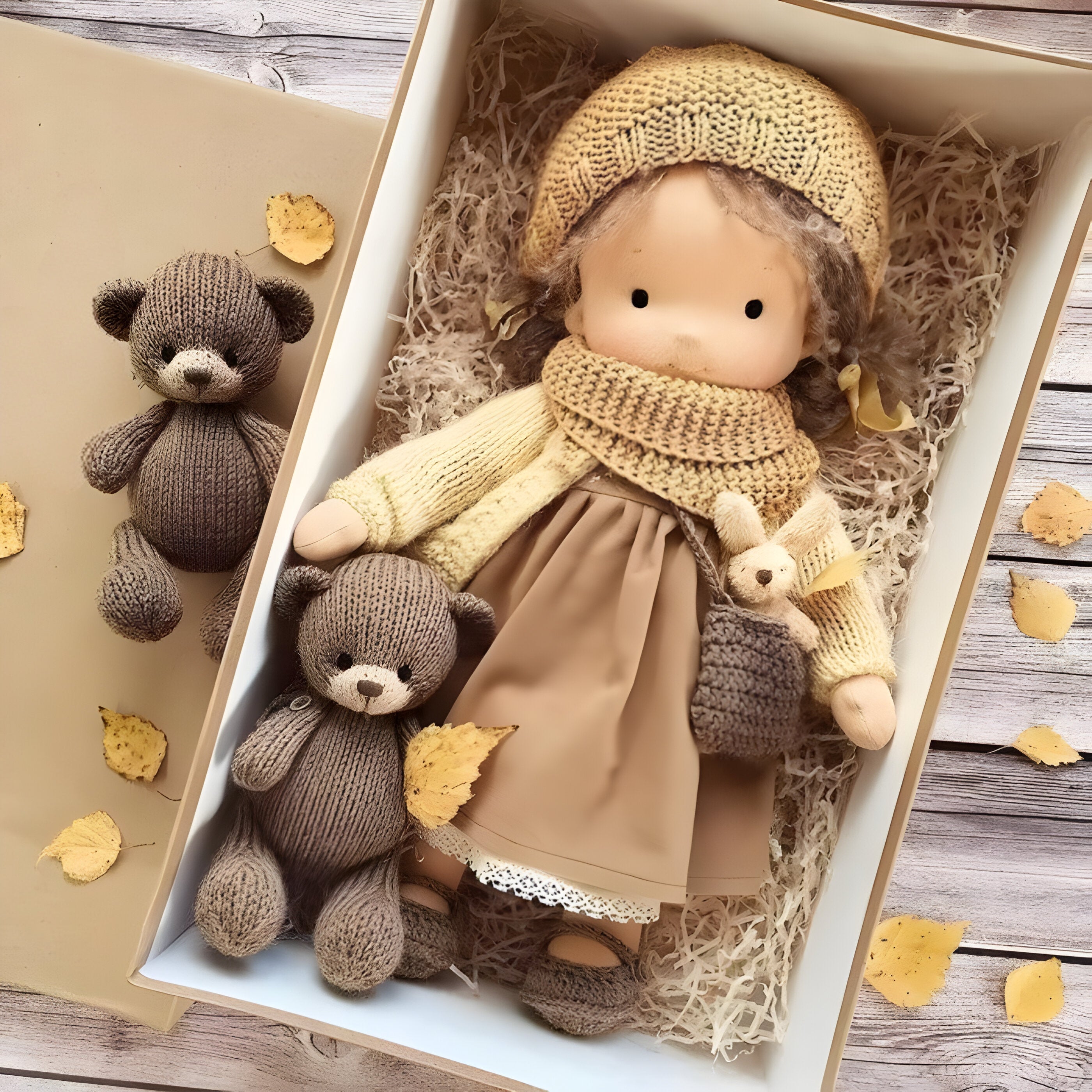 Handgemachte Stoffpuppe Weiches Baumwollspielzeug