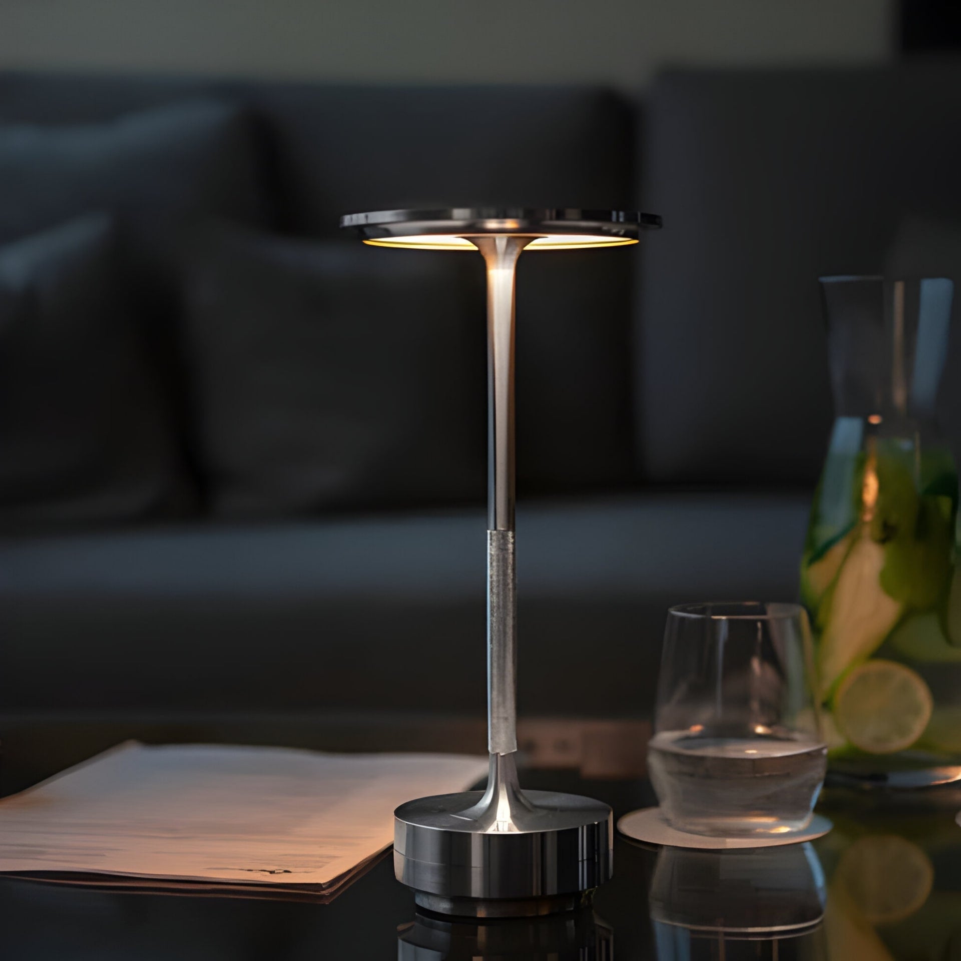 Lampe für das Wohnzimmer | Kabellose Tischlampe | Wiederaufladbare Tischleuchte | LumaViva