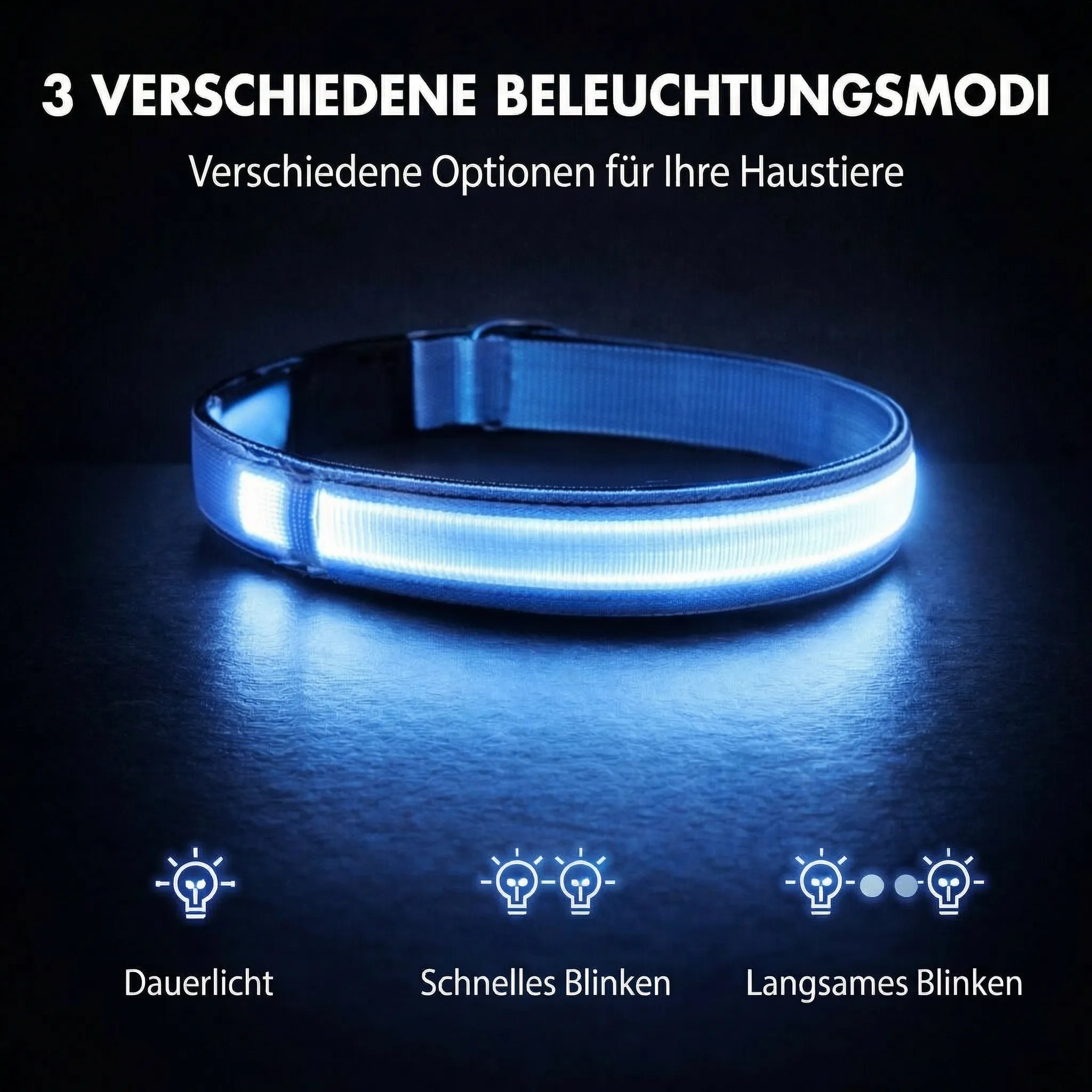 Glow-Halsband für Hunde | LED-Hundehalsband | GlowHund