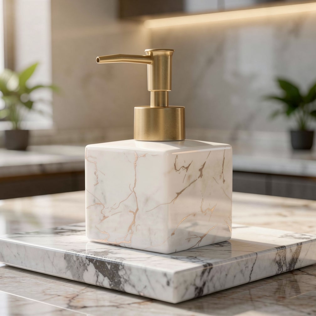 Marmorseifenspender für Küche oder Badezimmer | Marmora