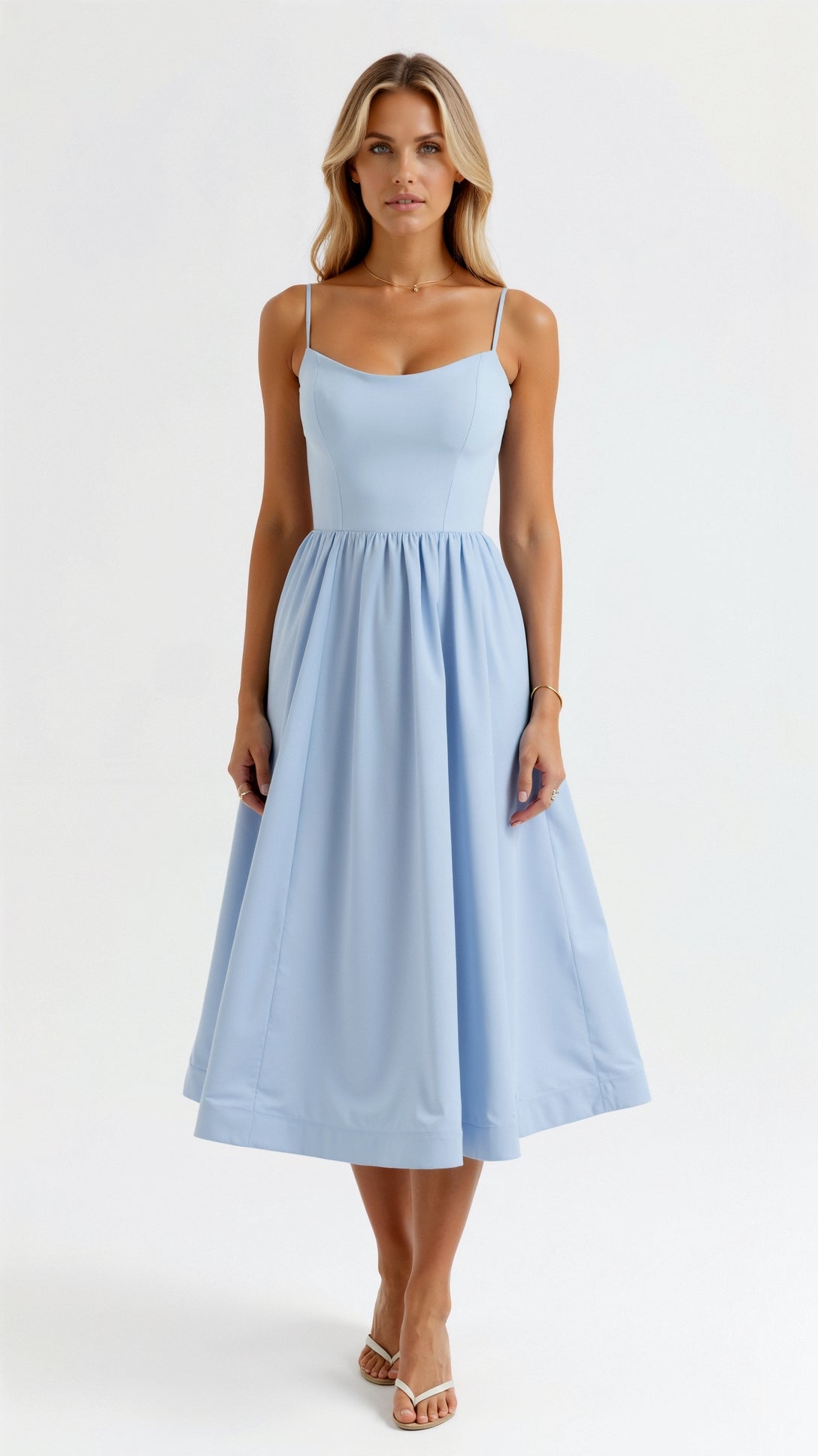 Fließendes Midi-Kleid für Damen | Mühelose Eleganz