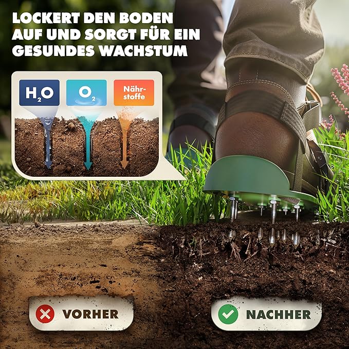 Rasenlüfter Schuhe | Rasenbelüftungsschuhe | Green Step