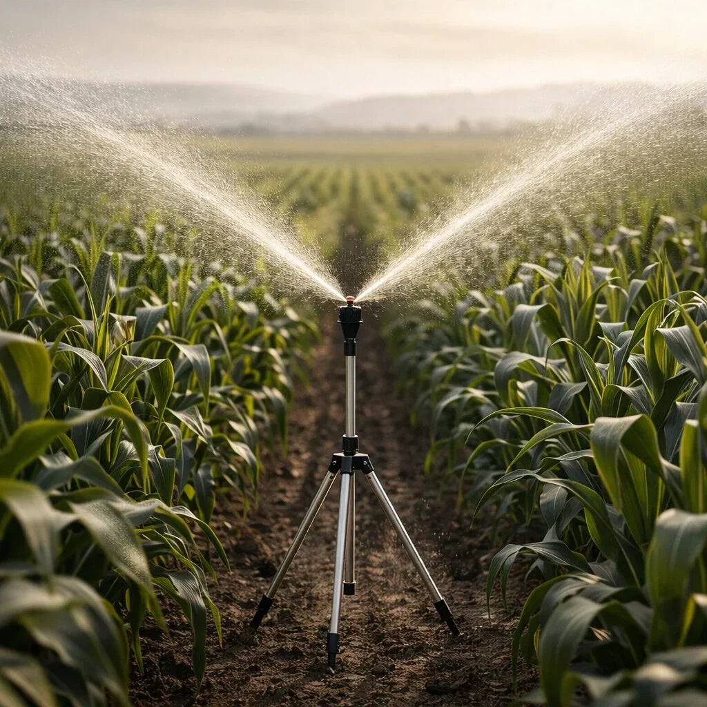 Rasensprenger mit Stativ | 360° Sprinkler | Garten Sprühgerät | AquaVento