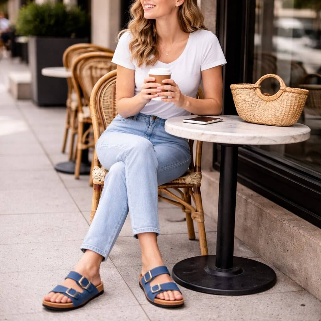 Sandalen für Männer & Frauen mit Korkfußbett | Sommerschuhe | Velma