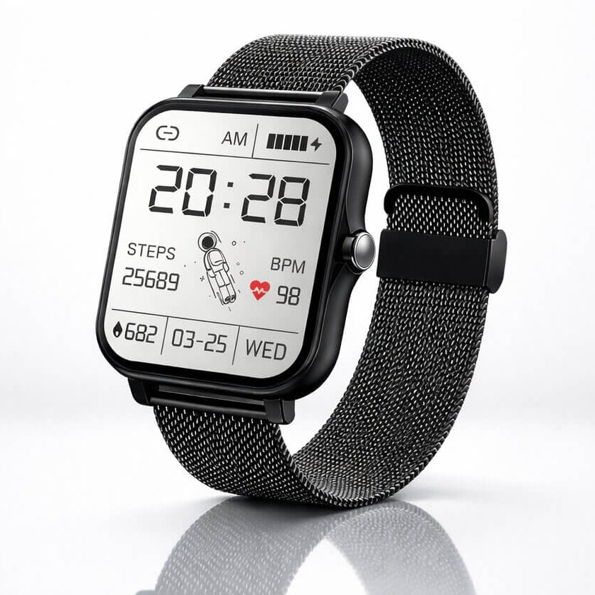 Smartwatch für Männer & Frauen | Fitness Tracker mit Herzfrequenzmonitor | Digitale Uhr | Velunor