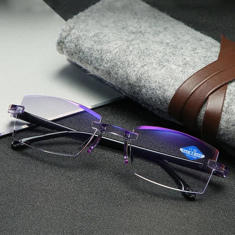 Ripob | Hochhärte Anti-Blau Progressiv Lang- und Nahbereich Dual-Use Lesebrillen