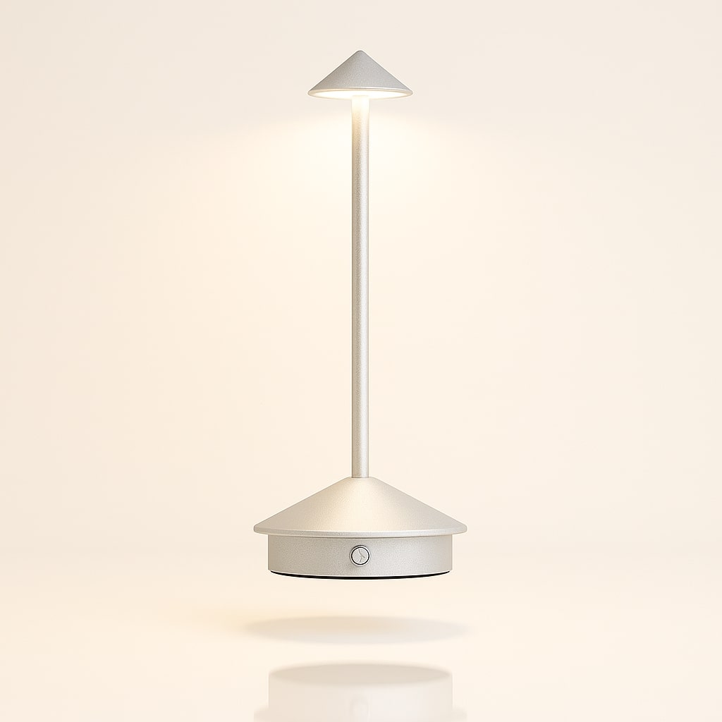 Tischlampe mit Akku | Kabellose Tischlampe | Dimmbare Lampe mit Touch | Lunelle
